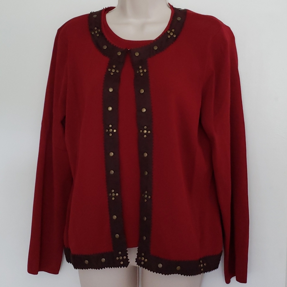 Yarns & Stitches Tank & Cardigan Size L